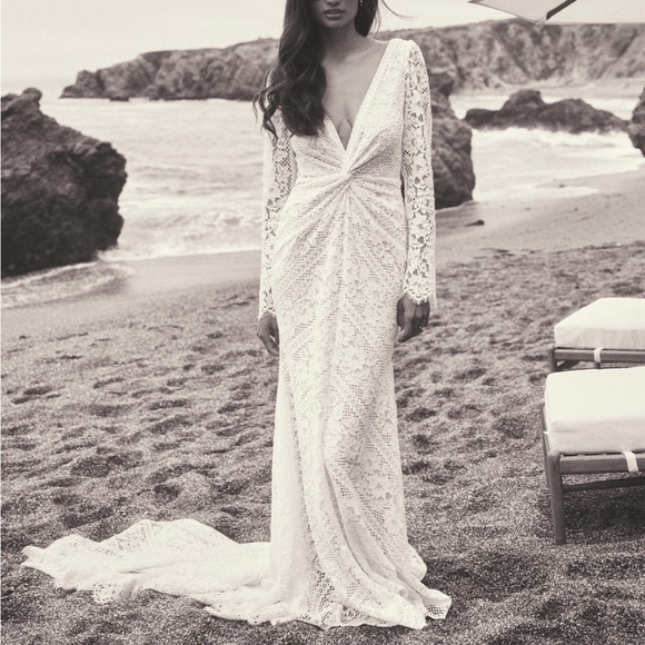 BHLDN Rish Carina Wedding Dress size 10 - Picture 4 of 4